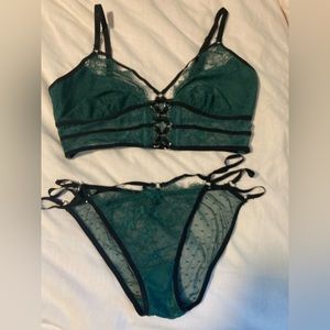 Thistle and Spire constellation lingerie set - emerald green